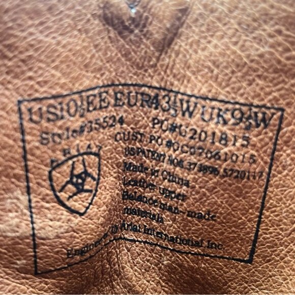 Ariat Western Cowboy Heritage Roper Boots Distressed Brown - Picture 14 of 15